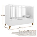 Ver imagem 4 de Conjunto Quarto de Bebê Completo Americano Magia 3 Peças Guarda- Roupa/ Berço Cama Americano/ Cômoda