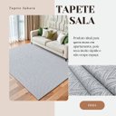 Ver imagem 4 de Tapete Sala Quarto Zig Zag Moderno Elegante 1,40m X 2,00m Antiderrapante Decorativo Cinza