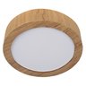 Plafon Wood Madeira Redondo Led 18w Bivolt Freijó:3000k Branco Quente - 5