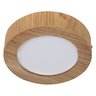 Plafon Wood Madeira Redondo Led 18w Bivolt Freijó:3000k Branco Quente - 4