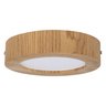 Plafon Wood Madeira Redondo Led 18w Bivolt Freijó:3000k Branco Quente - 1