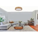 Ver imagem 3 de Plafon Wood Madeira Redondo Led 18w Bivolt Freijó:3000k Branco Quente