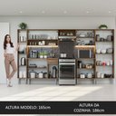 Ver imagem 6 de Armário de Cozinha Completa 325cm Rustic/Preto Emilly Madesa 02