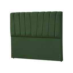 Cabeceira Estofada Americana Premium 140cm em Veludo Verde - Luxo Estofados - 2