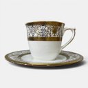 Ver imagem 7 de Jogo de Aparelho de Jantar em Porcelana Branco e Dourado 62 Peças 45x63x57cm