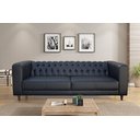 Ver imagem 3 de Sofá Decorativo Sala de Estar California 3 Lugares 220cm Couro Preto - Mozzelar