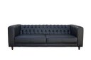 Ver imagem 4 de Sofá Decorativo Sala de Estar California 3 Lugares 220cm Couro Preto - Mozzelar