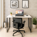Ver imagem 5 de Mesa Escrivaninha Industrial Slim 90x45cm Compacta Apartamento 100% Mdf e Aço