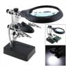 Lupa Mesa Bancada Luz Led Lente Aumento Garras Estação Solda - 6
