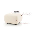 Ver imagem 4 de Puff Sala KIT2 Orgânico Nara 60 cm Base Fixa Moderno Bouclê Ted D03 - D'Rossi