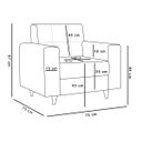 Ver imagem 7 de Kit Sofá 3 Lugares e 2 Poltronas Arezzo Linho Areia A27 Pés Chanfrado Castanho