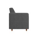Ver imagem 6 de Kit Sofá 3 Lugares e 2 Poltronas Arezzo Linho Grafite A26 Pés Chanfrado Castanho