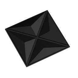 KIT 32 Placas 3D PVC Preto Decoração Revestimento PREMIUM de Parede e Teto (8m²) - ESTRELA - 1