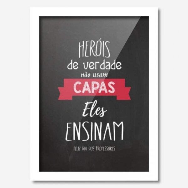 Quadro Decorativo Feliz Dia dos Professores 33cmx24cm Los Quadros - 1