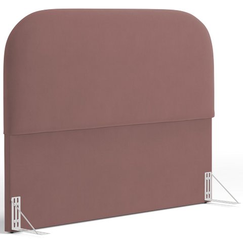 Cabeceira Cama Box King 195cm Orgânica Lanna W01 Suede Rosê - Lyam Decor