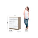Ver imagem 2 de Cômoda Bebê Bala de Menta 5 Gavetas Branco - Henn