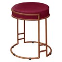 Ver imagem 3 de Puff Dara Suede Base Industrial Cobre - Vinho