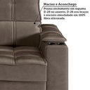 Ver imagem 7 de Sofá Retrátil e Reclinável 2 Lugares com Porta Copos 180cm Cobán Yescasa