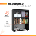 Ver imagem 5 de Armário Multiuso Organizador Office 2 Portas Advantage Preto Batrol