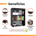 Ver imagem 4 de Armário Multiuso Organizador Office 2 Portas Advantage Preto Batrol