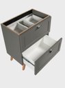 Ver imagem 6 de Gabinete para Banheiro com Tampo Cuba e Espelho Redondo 60cm Retro MDF Verde Milano - On Móveis