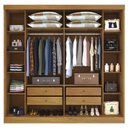 Ver imagem 3 de Guarda-roupa Casal Veneza 6 Portas 4 Gavetas Cinamomo/off White Tcil Móveis