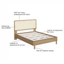 Ver imagem 3 de Cama Casal com Cabeceira Fixa 138cm Palhinha Oslo Hanover 27055