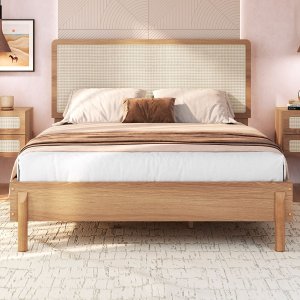 Cama Casal com Cabeceira Fixa 138cm Palhinha Oslo Hanover 27055