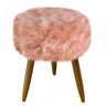 Puff Banqueta Redondo Rosa - 1