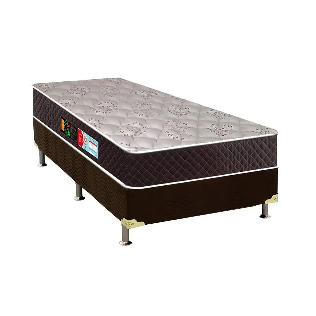 Cama Box Solteiro Castor Sleep Max D45 88x188x52 + Box Castor