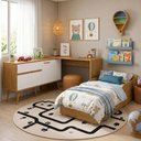 Ver imagem 6 de Kit Cama Infantil Montessoriana com Escrivaninha 2 Portas 1 Gaveta Lume Multimóveis MP4823