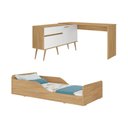 Ver imagem 1 de Kit Cama Infantil Montessoriana com Escrivaninha 2 Portas 1 Gaveta Lume Multimóveis MP4823