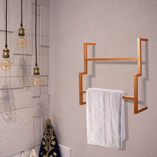 Porta Toalha de Rosto Industrial Metálico 35 cm - D'Rossi - Cobre - 2