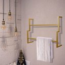 Ver imagem 2 de Porta Toalha de Banho Industrial Metálico 60 cm - D’Rossi - Dourado