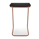 Ver imagem 4 de Mesa Lateral Tampo Multiuso Para Sofá Base Bronze - D’Rossi - Preto