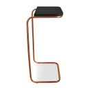 Ver imagem 5 de Mesa Lateral Tampo Multiuso Para Sofá Base Bronze - D’Rossi - Preto