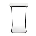 Ver imagem 4 de Mesa Lateral Tampo Multiuso Para Sofá Base Preto - D’Rossi - Branco