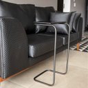 Ver imagem 2 de Mesa Lateral Tampo Multiuso Para Sofá Base Preto - D’Rossi - Preto