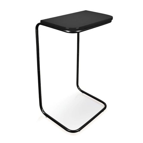 Mesa Lateral Tampo Multiuso Para Sofá Base Preto - D’Rossi - Preto