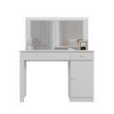 Ver imagem 2 de Penteadeira Camarim Nina 108cm MDP LED Espelho 2 Gavetas 1 Porta Pintura UV - Branco