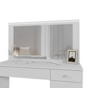 Ver imagem 4 de Penteadeira Camarim Nina 108cm MDP LED Espelho 2 Gavetas 1 Porta Pintura UV - Branco