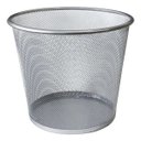 Ver imagem 3 de Cesto de metal 12 litros lixo redondo telado lixeira para Escritório quarto aramado