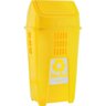 Lixeira 50 litros com tampa coleta seletiva lixo container para empresa apartamento plastico amarelo - 1