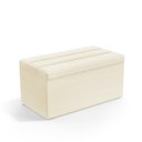 Ver imagem 1 de Calçadeira Baú Ursa 90 para Cama de Solteiro N-030 Veludo Bege Aradecor