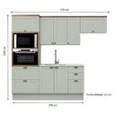 Ver imagem 4 de Cozinha Completa 8PTS 4GAVS s/Tpo Iluminata Verde Mint/Ebano