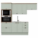 Ver imagem 2 de Cozinha Completa 8PTS 4GAVS s/Tpo Iluminata Verde Mint/Ebano