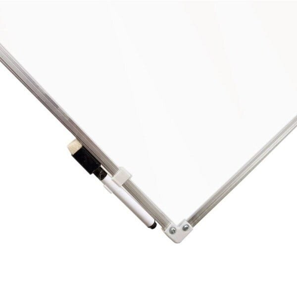Quadro branco 35x50 moldura com caneta e apagador lousa dupla face magnetica mural aluminio - 4