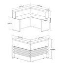Ver imagem 4 de Balcão Tamburato de Atendimento em L Carvalho/Branco Artany