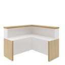 Ver imagem 2 de Balcão Tamburato de Atendimento em L Carvalho/Branco Artany