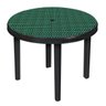 Mesa Redonda Estampada Desmontavel para Bar Área de Lazer Praia e Piscina Preta Plastica Arqplast - 1
